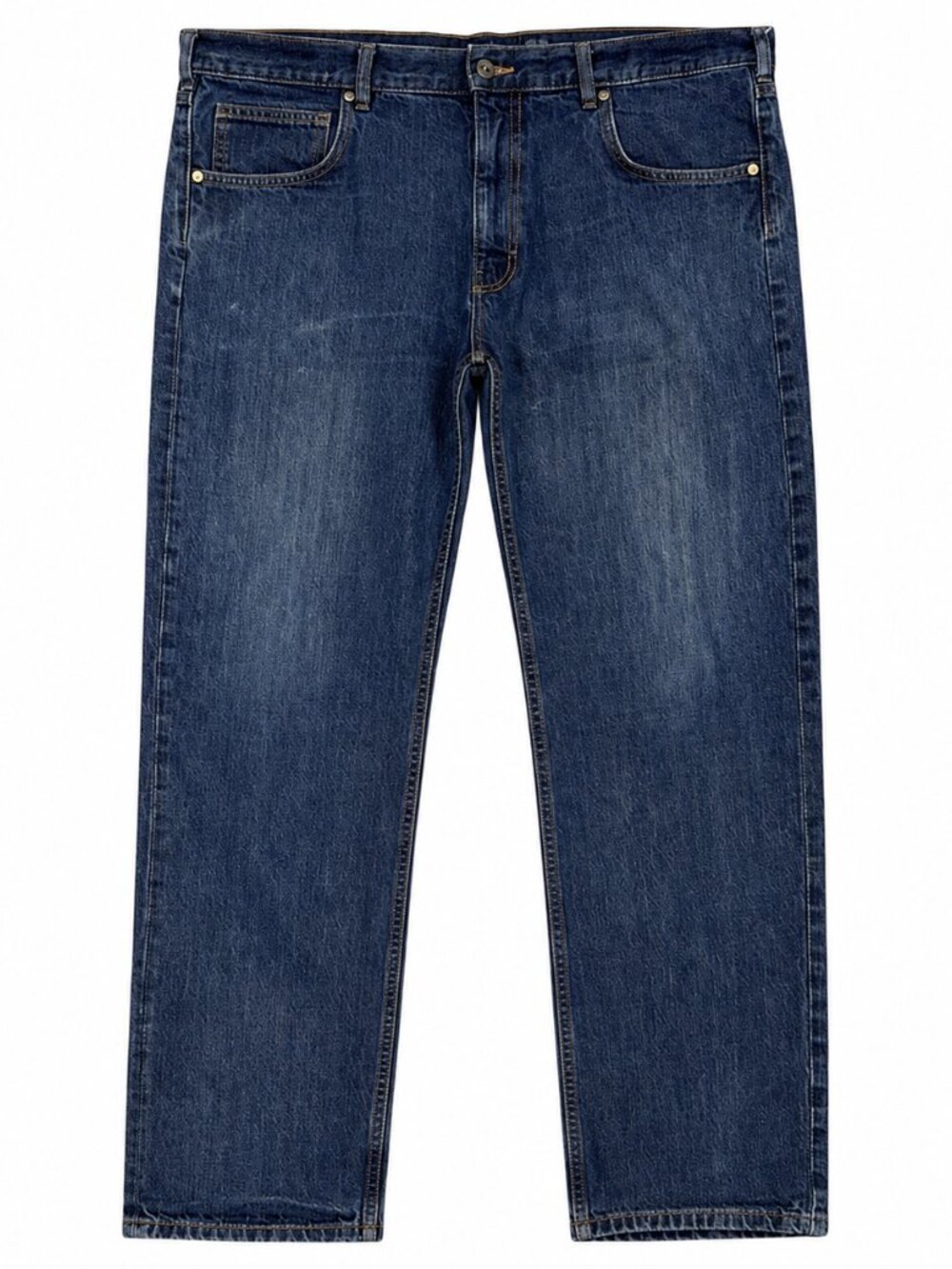 Patagonia Iron Clad Organic Cotton Straight Leg Distressed Denim Blue Jeans 40